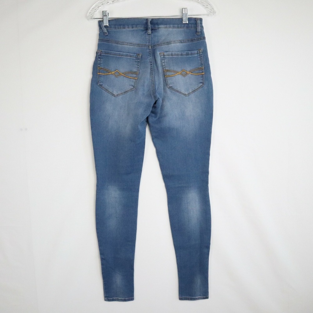 Mudd Jeans Womens 3 Skinny Tapered 5-Pocket Stretch Flex Denim Blue - Picture 3 of 9